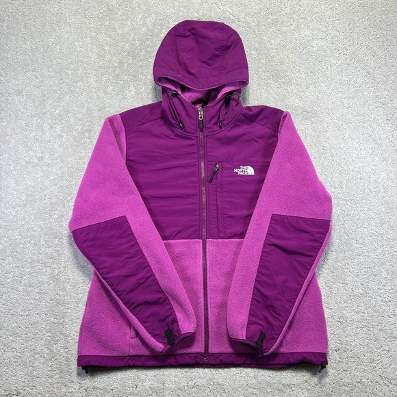 The North Face Jackets & Blazers - The North Face Denali Jacket Wmns XL Pink Purple Hooded Fleece Polartec Recycled
